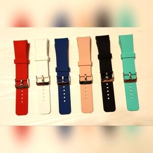 6 Silicone Watch Band Replacements NWOT Various colors